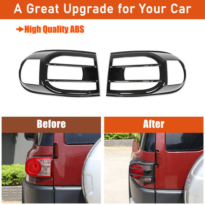 ABS Carbon Fiber Tail Light Cover Trim For Toyota FJ Cruiser 2007-2021 24