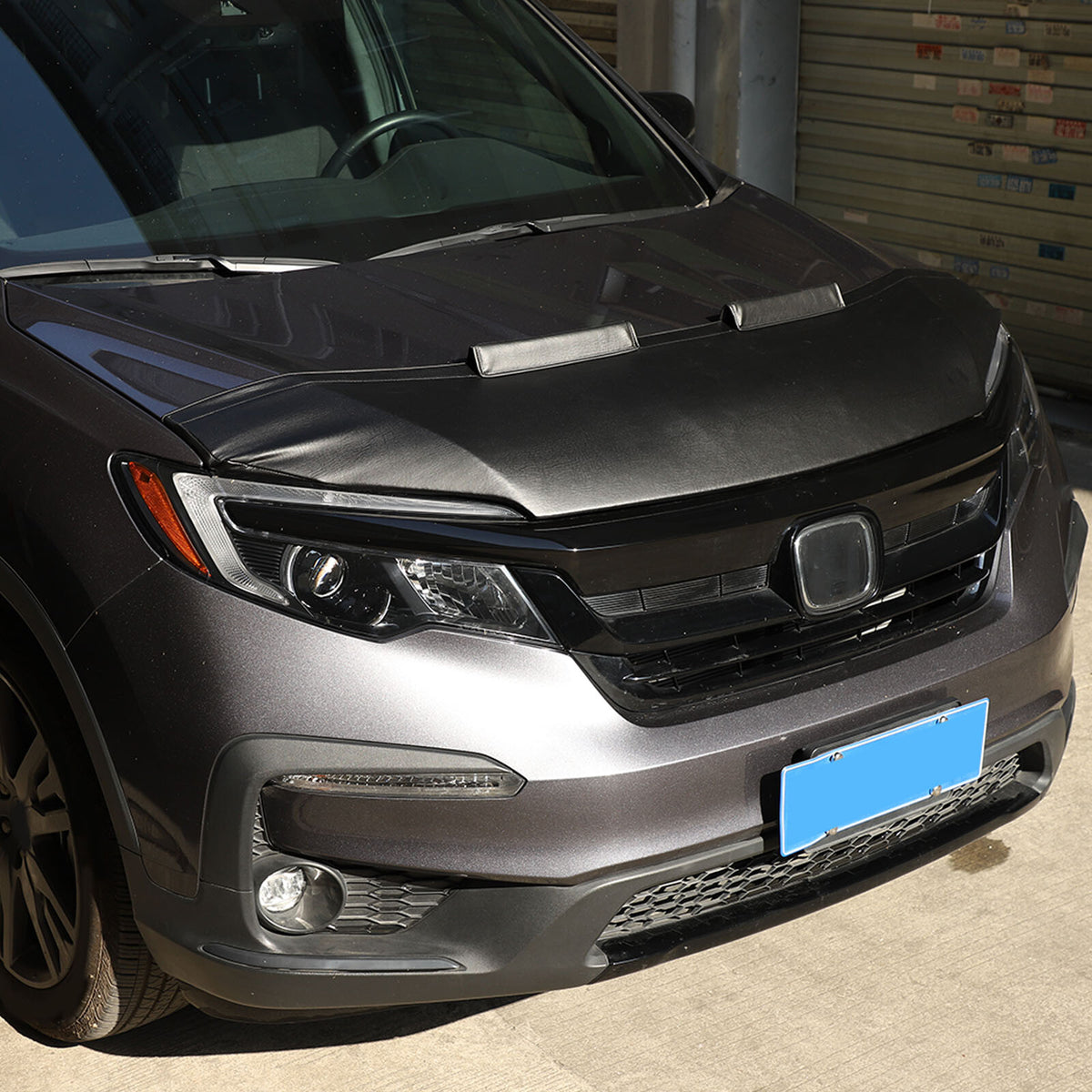 Black Car Bonnet Hood Bra Protector Mask Cover For Honda Pilot 2015-2022 US 7