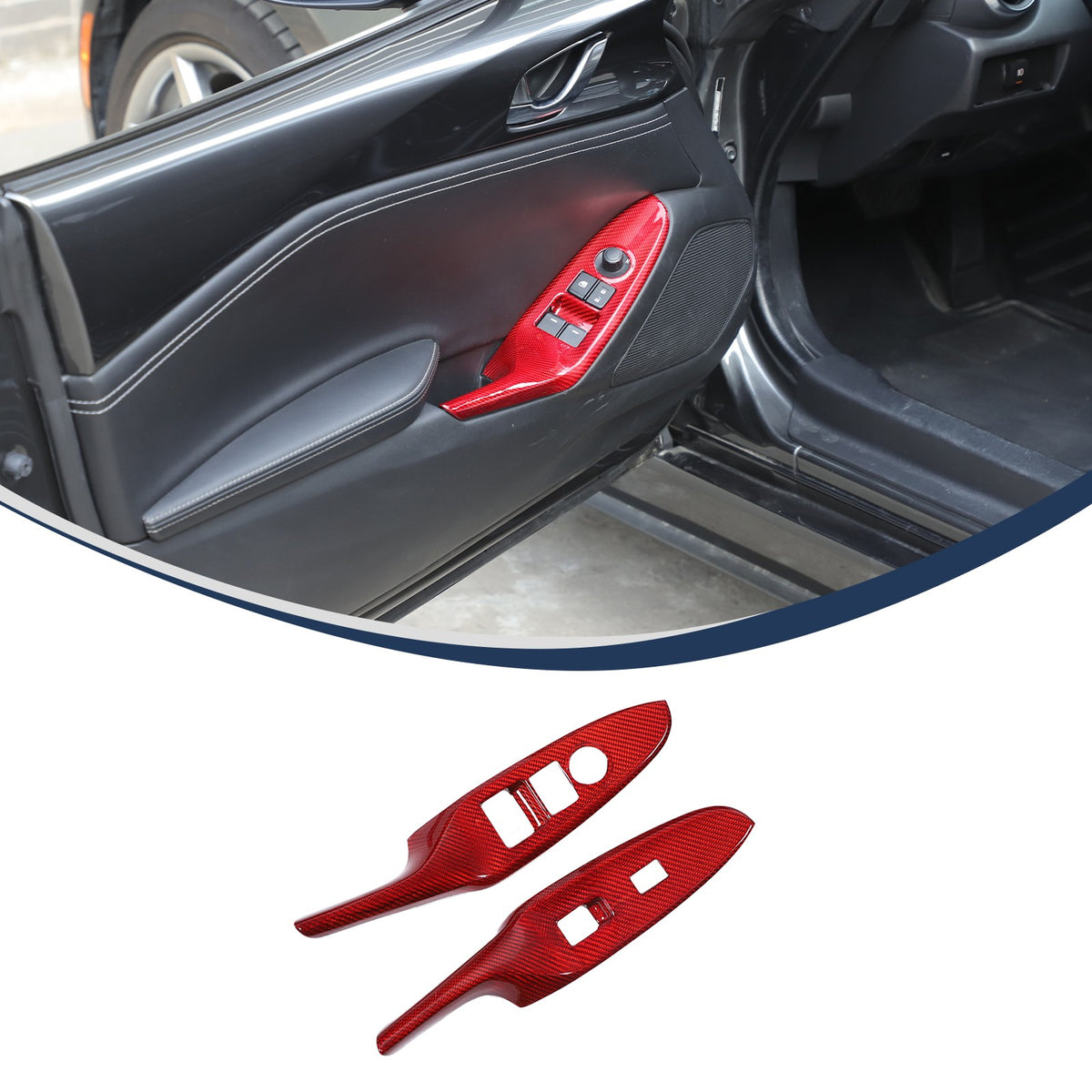 Red Real Carbon Fiber Interior Full Interior Trim For Mazda MX-5 Miata 2016-2026 - Variants 1-5 38