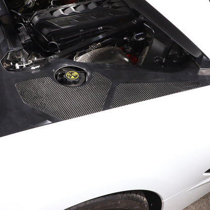 Carbon Fiber Car Engine Hood Compartment Panel Trim For Corvette C8 2020-2026 5