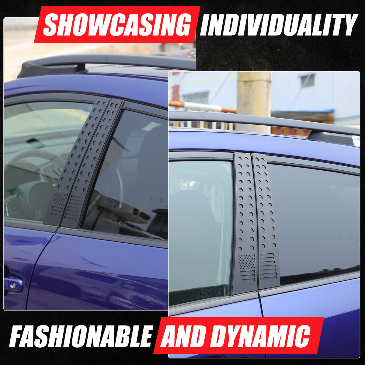 US Flag Alloy Window Center Pillar Trim Panel For Subaru Crosstrek 24+ 9