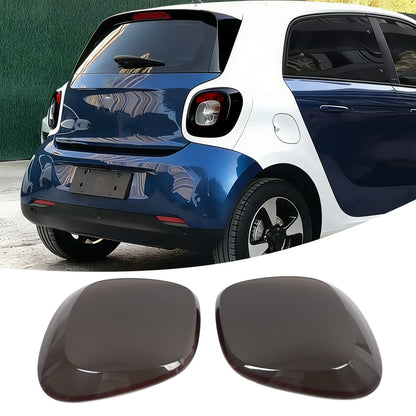 Smoked Black ABS Tail Light Smoke Housing Cover Trim For Benz Smart Fortwo 16-19 8