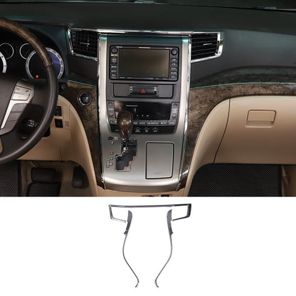 ABS Silver Center Console Air Vent Trim For Toyota Alphard 2011-2014 1