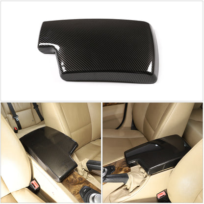 ABS Carbon Fiber Center Console Armrest Panel Trim Set For BMW 3 E90 2005-12 13