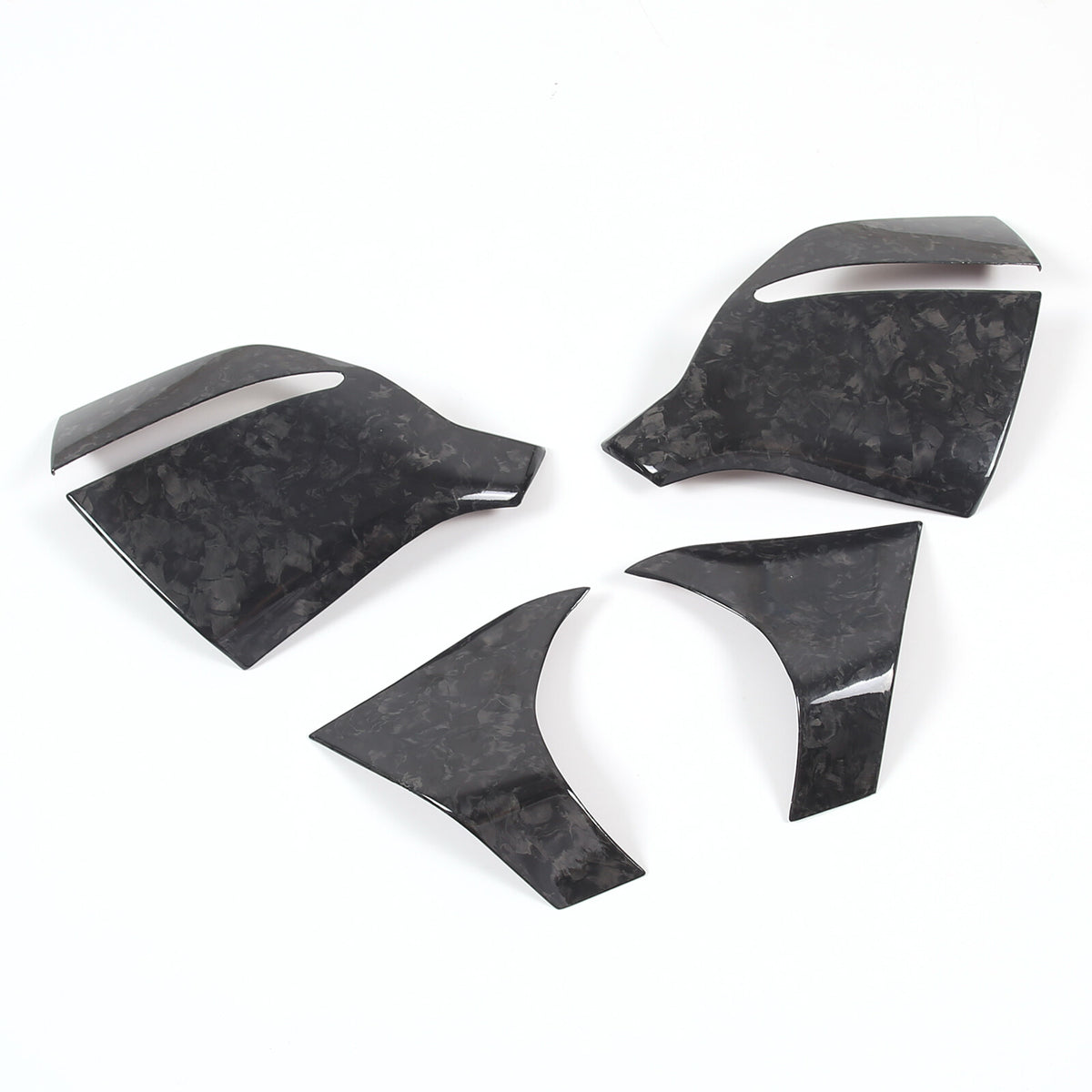 Forged Real Carbon Fiber Side Mirror Base Lower Cover Trim For Corvette C8 20-26 13