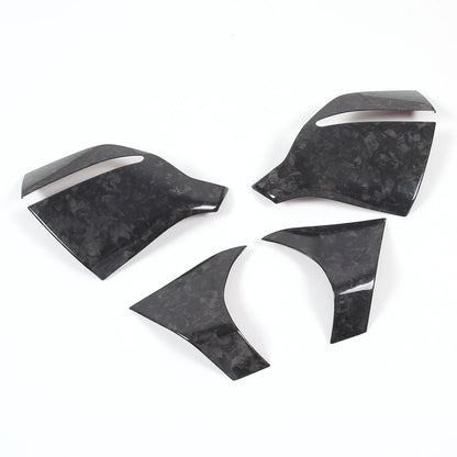Forged Real Carbon Fiber Side Mirror Base Lower Cover Trim For Corvette C8 20-26 13
