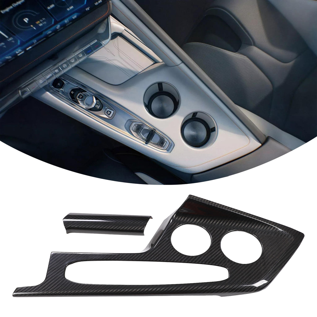 Real Dry Carbon Fiber Interior Center Trim For Corvette C8 2026+ Stingray ZR1 32