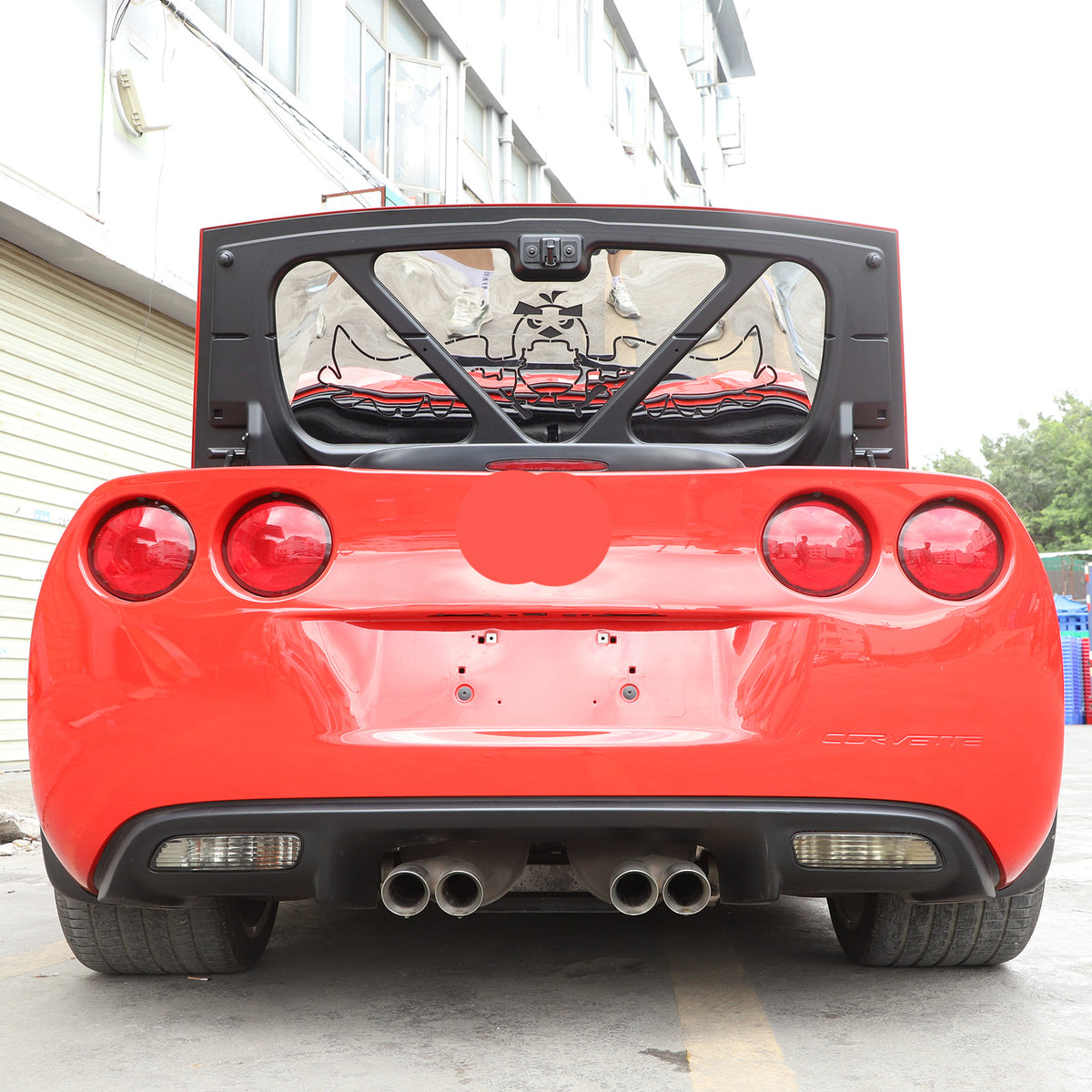 Angry Bird Steel Trunk Tailgate Lid Trim Panel Cover For Corvette C6 2005-2013 9