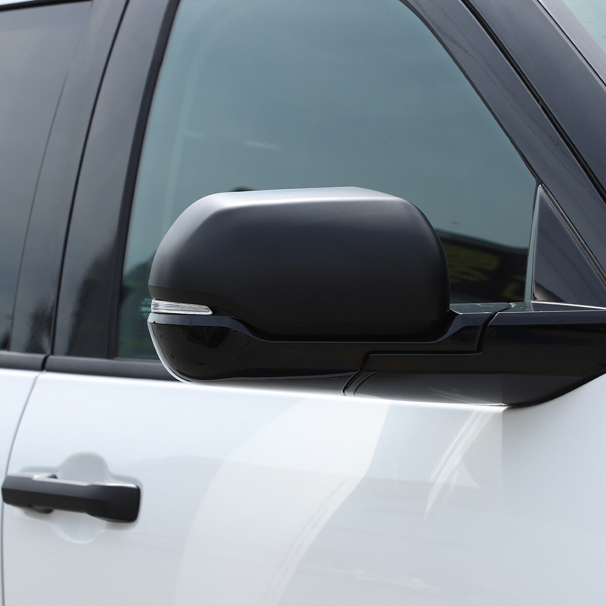 Matte Black Mirror Covers +Door Handle Cover Kit For Toyota Tundra 2022 3