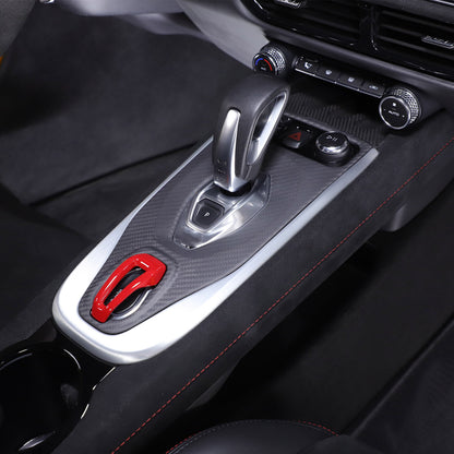 Matte Real Carbon Fiber Center Gear Shift Cover Trim For Lotus EMIRA V6 AT 21-25 14