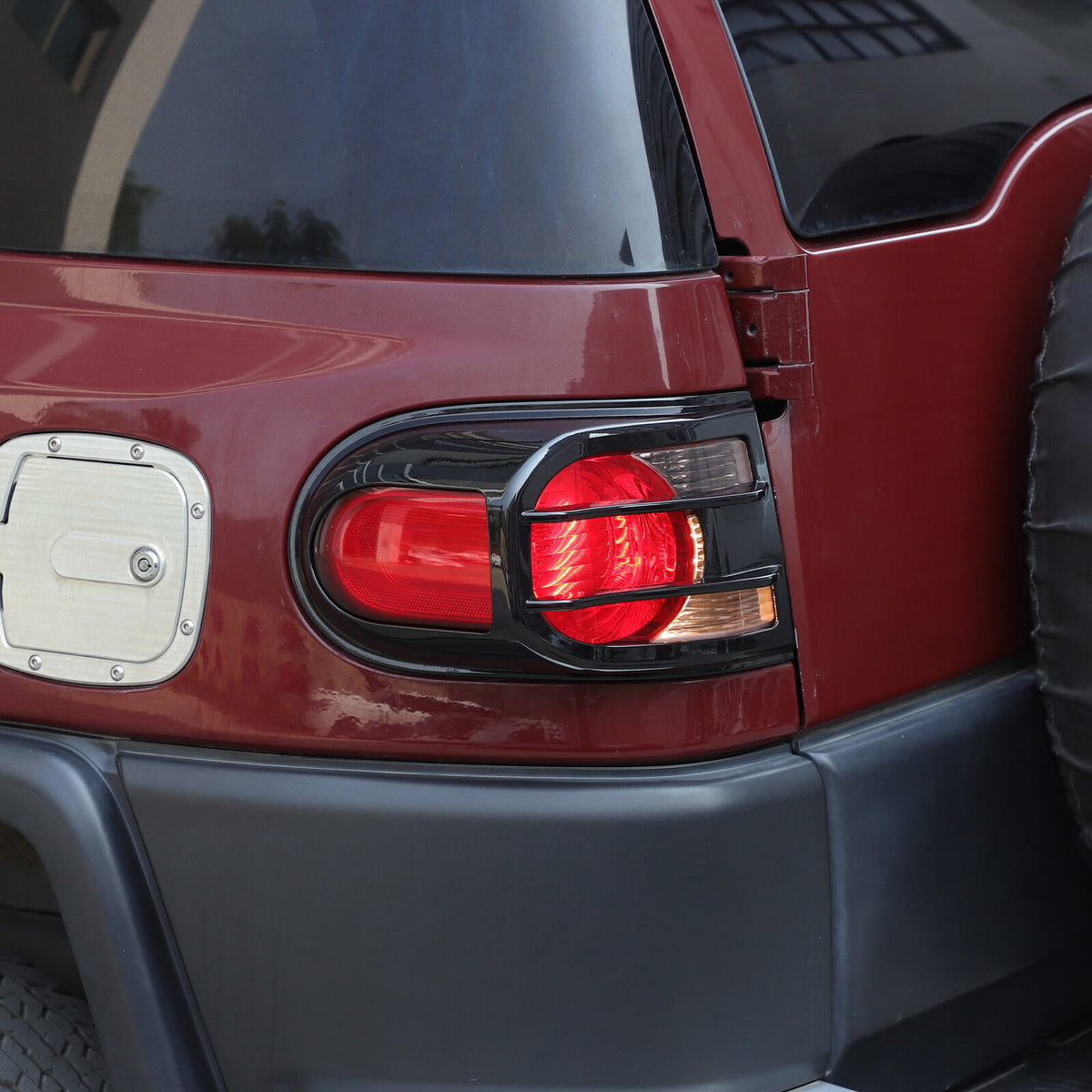 Piano Glossy Black ABS Tail Light Cover Trim For Toyota FJ Cruiser 2007-2021 US 3