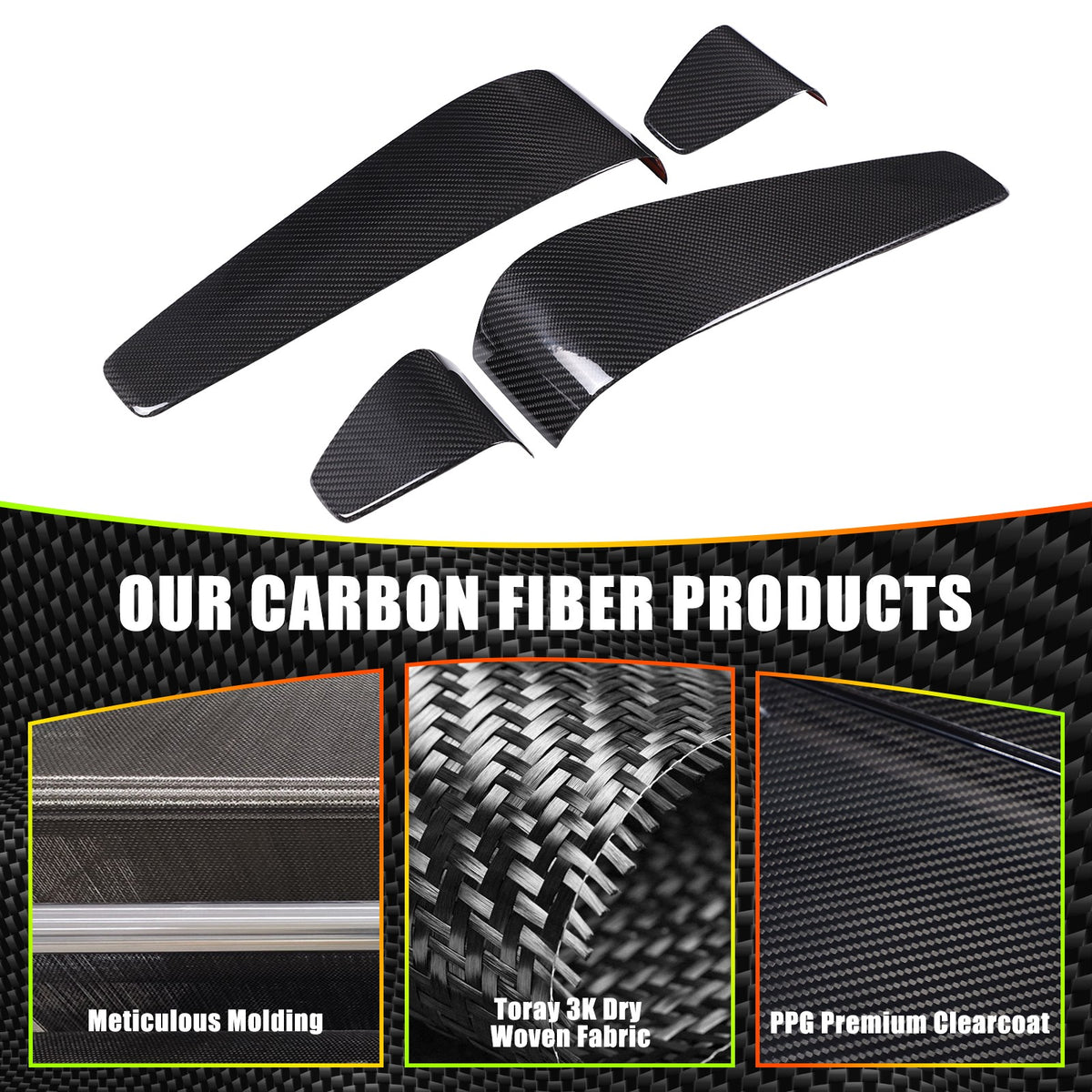 Real Carbon Fiber Seat Back Cover Trim For Porsche Panamera 972 2024+ 8