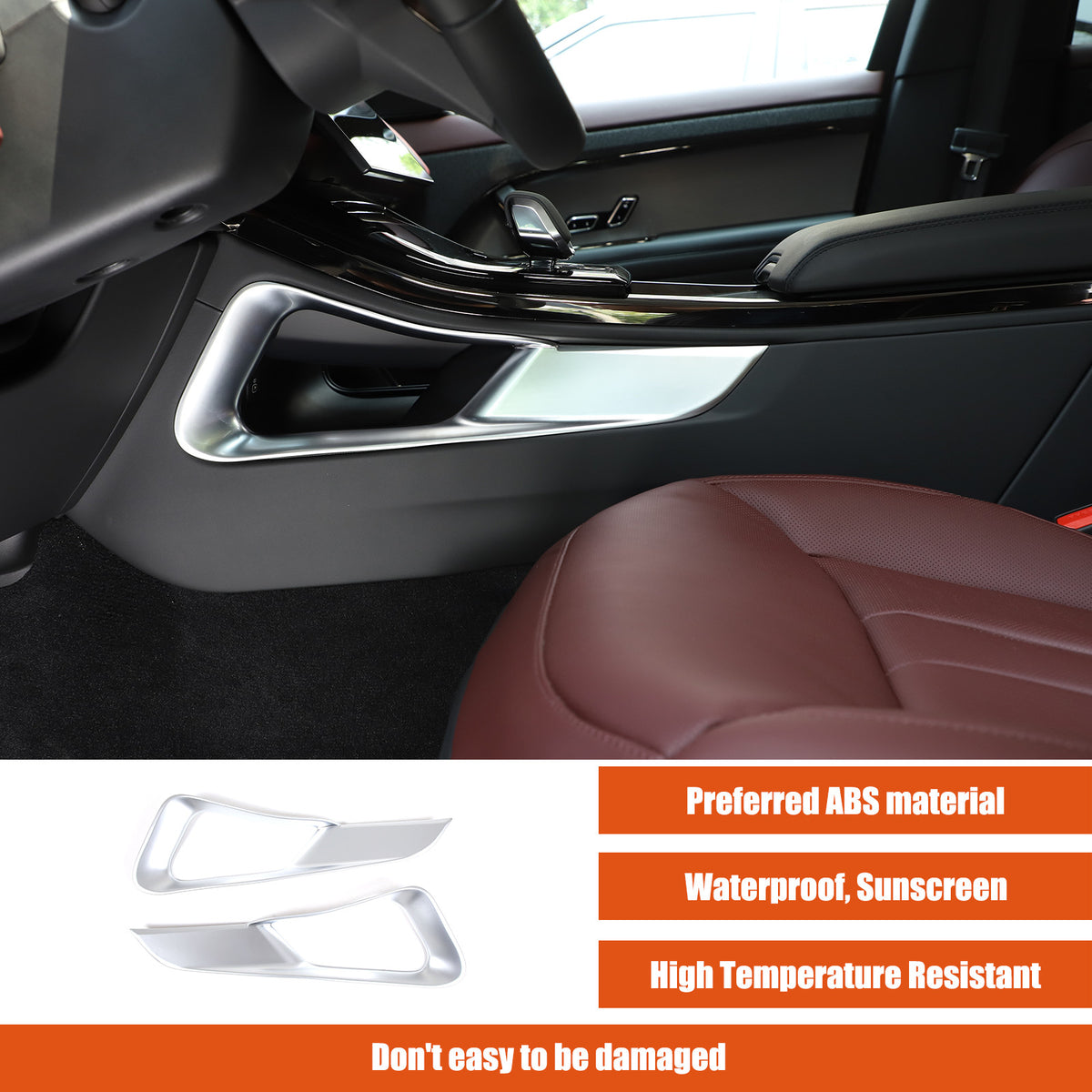 Silver ABS Center Console Gear Shift Strip Trim For Range Rover Sport 23+ 20