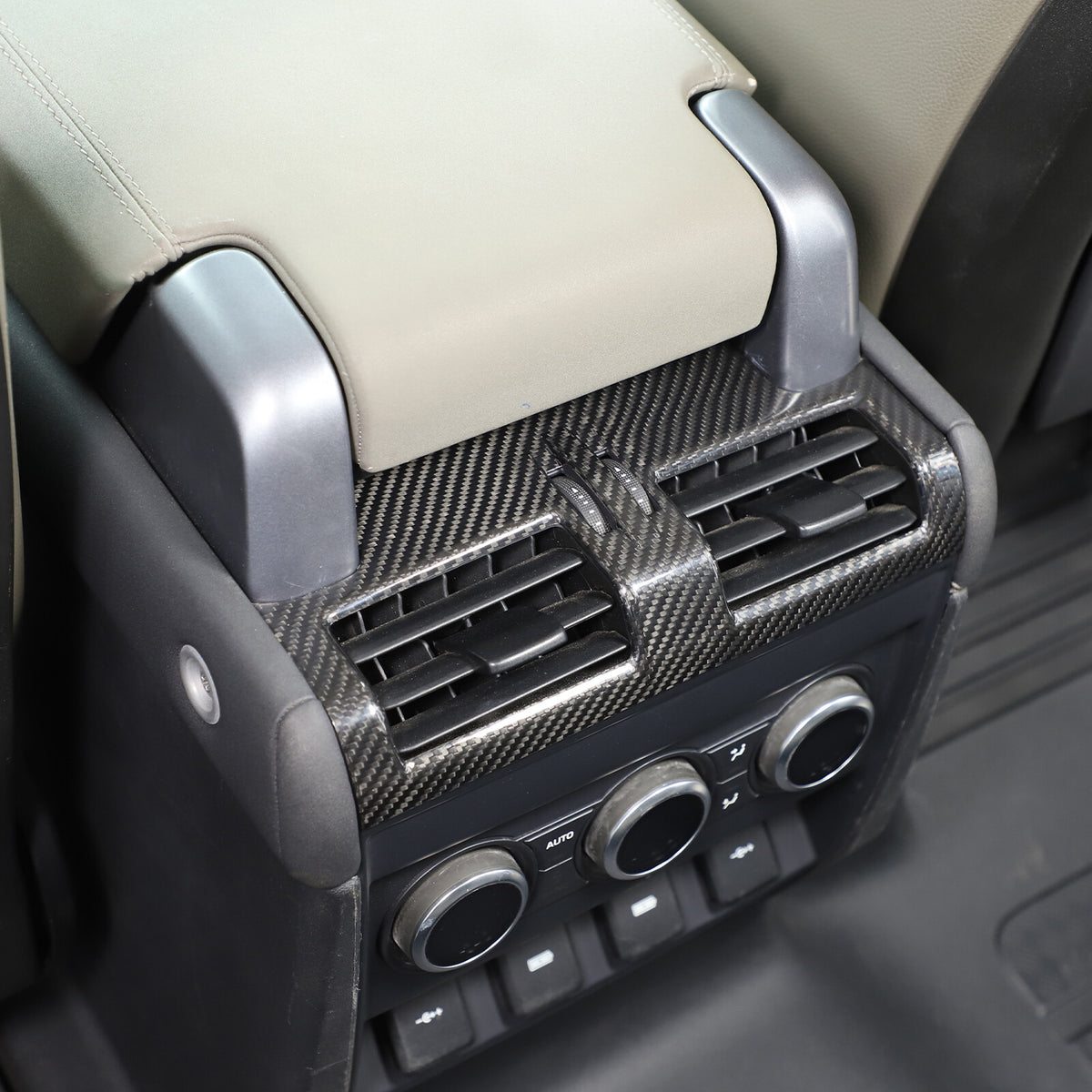 Real Carbon Fiber Rear Air Outlet Vent Panel Trim Cover For LR Defender 2020-24 9