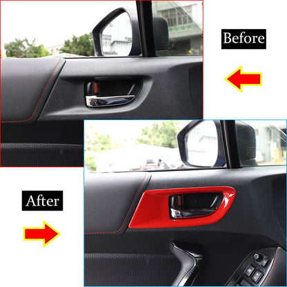 For Toyota 86 Subaru BRZ 12-20 Scion FR-S Interior Decorative Trim Red ABS 11PCS 8