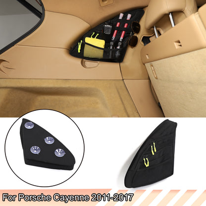 Rear Trunk Left Side Storage Bag Organizer For Porsche Cayenne 958 2011-2017 1