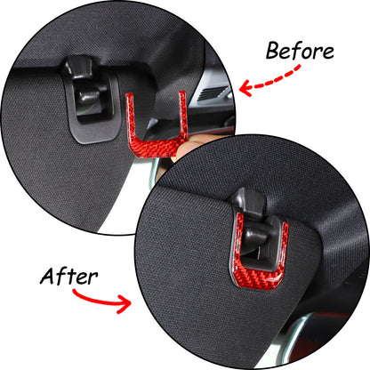 Red Soft Carbon Fiber Interior Decor Trim Kit Cover Set For Corvette C8 20-25 140