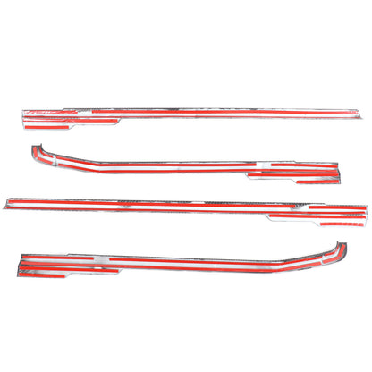 ABS Carbon Fiber Exterior Window Bottom Sill Trim Strip For Ford Maverick 22-24 5