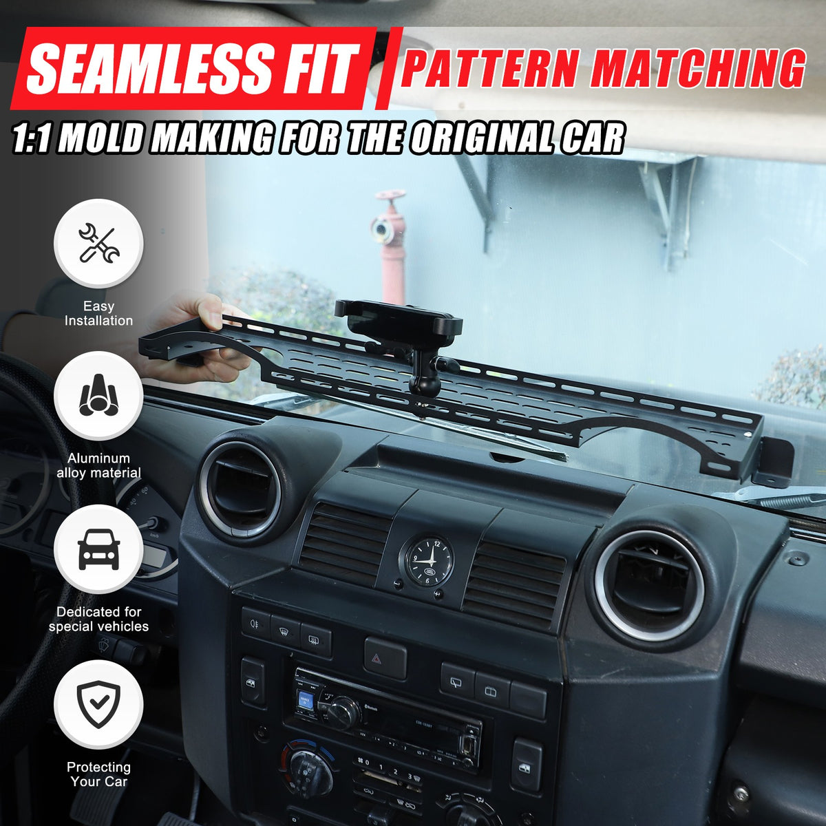 Dashboard Phone Holder Mount Bracket Storage Box For LR Defender L316 04-18 17