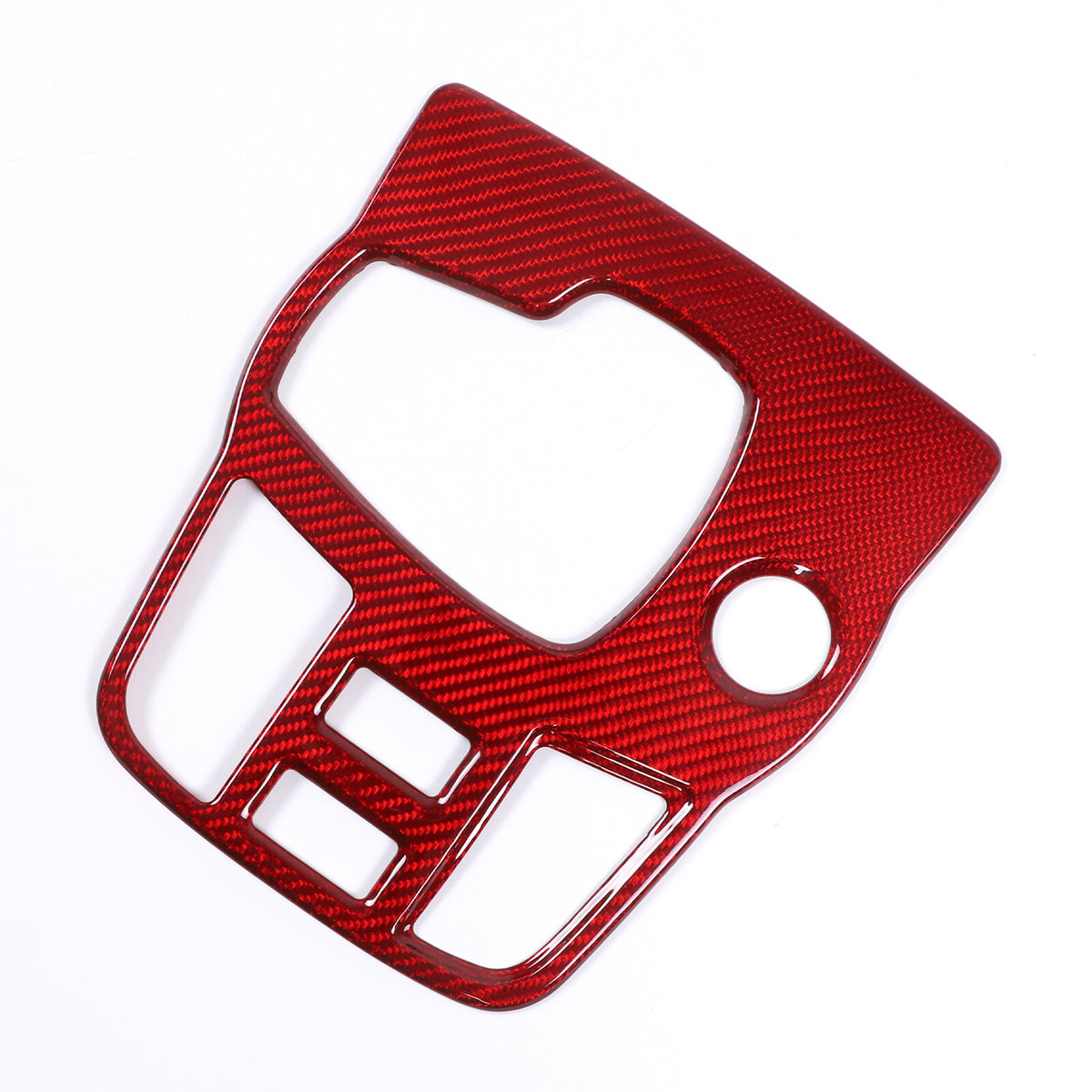 Red Carbon Fiber Center Console Gear Shift Cover Trim For 2013-22 Jaguar F-TYPE 11