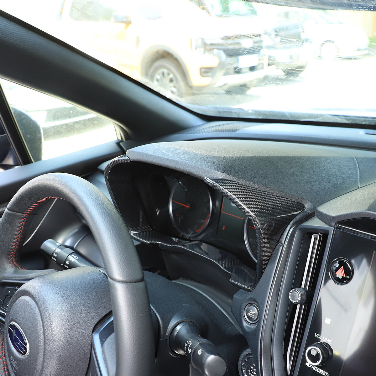 Real Carbon Fiber Center Instrument Panel Dash Trim For Subaru WRX VB 2022-2024 9