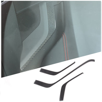 Real Carbon Fiber Console Side Dashboard Trim For Corvette C8 Stingray 20-25 3