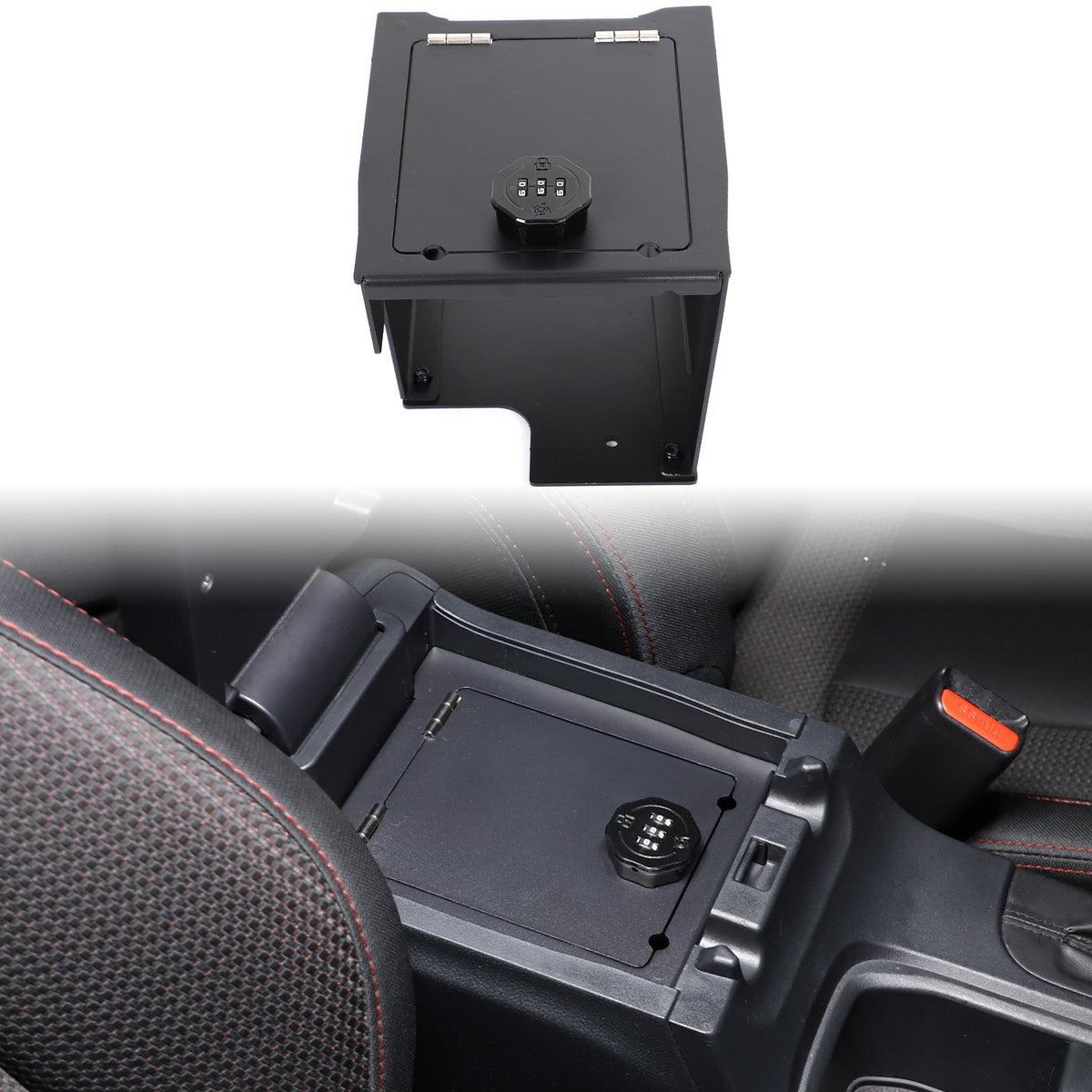 Alloy Center Console Safe GUN Storage Lock Box W/ TRAY For Subaru WRX VB 22+ US 3