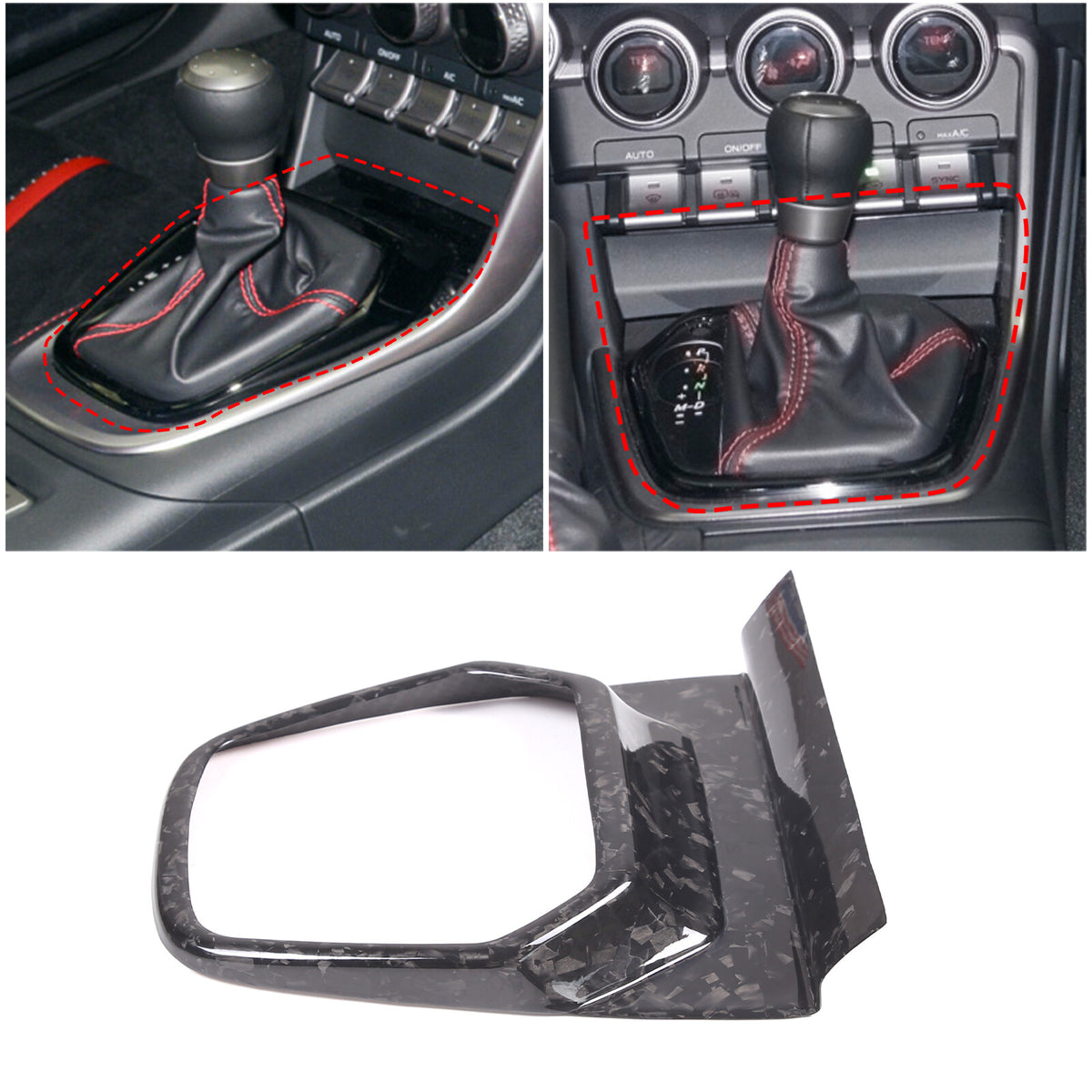 Forged Carbon Fiber Center Gear Panel Cover Trim For Toyota 86 Subaru BRZ 2022 4