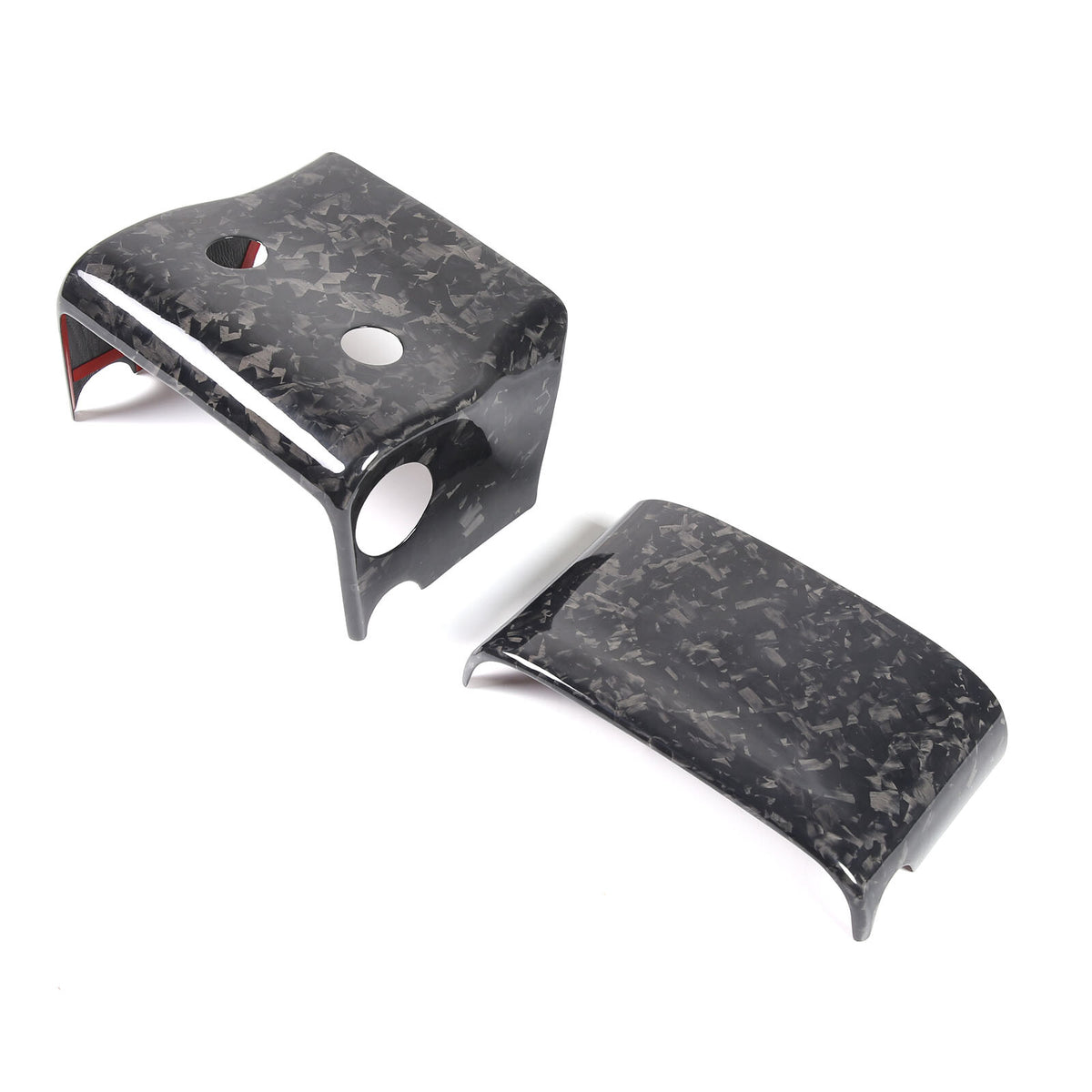 Forged Carbon fiber Steering Wheel Base Trim Cover For Jaguar F-TYPE 2013-2024 15