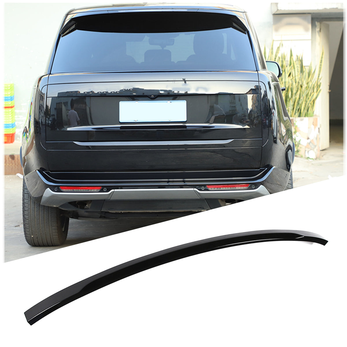 Glossy Black ABS Tailgate Trunk Handle Cover Trim For Range Rover Vogue 2023-24 1
