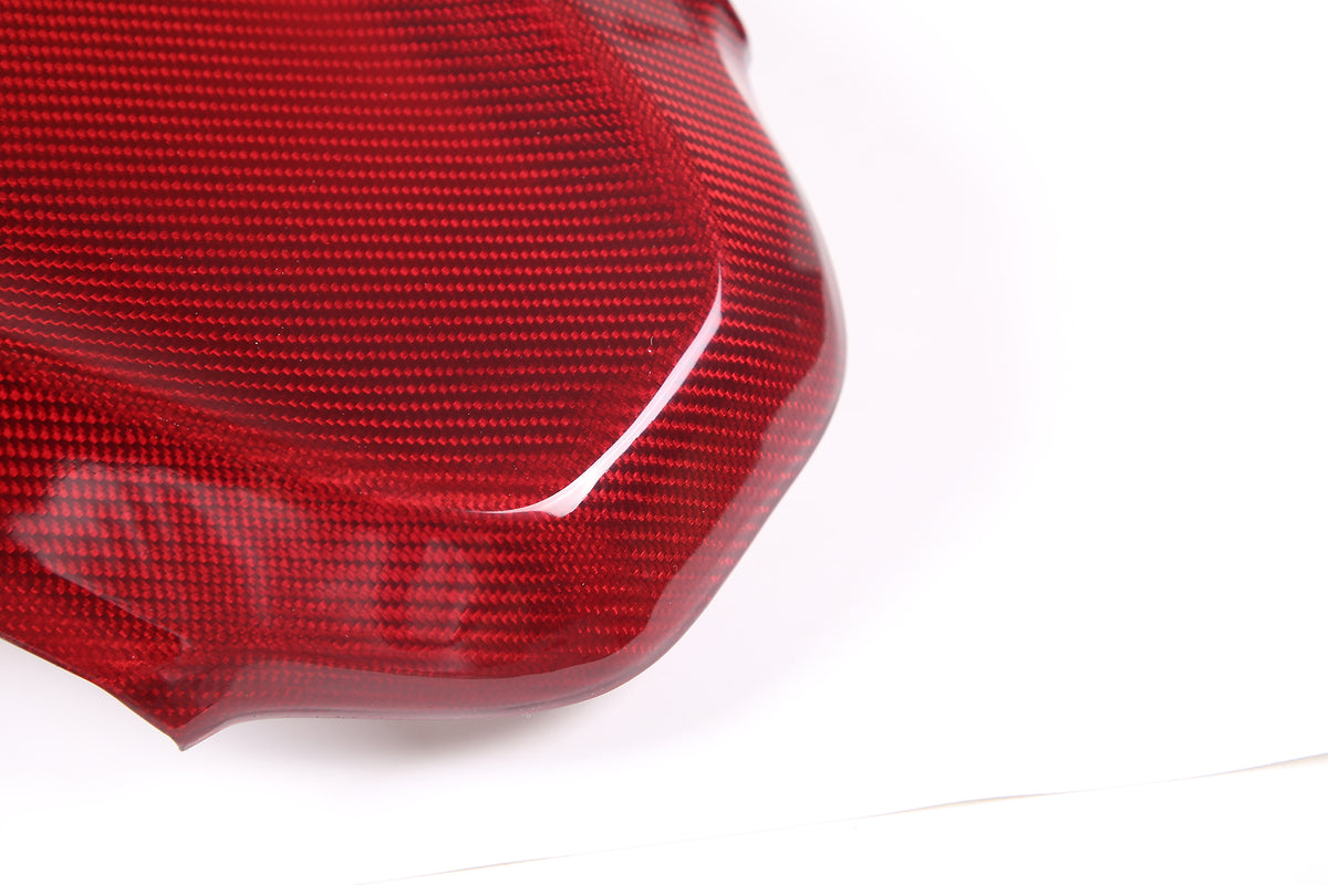 Red Carbon Fiber Dashboard Instrument Upper Panel Trim for Corvette C8 2020-25 9
