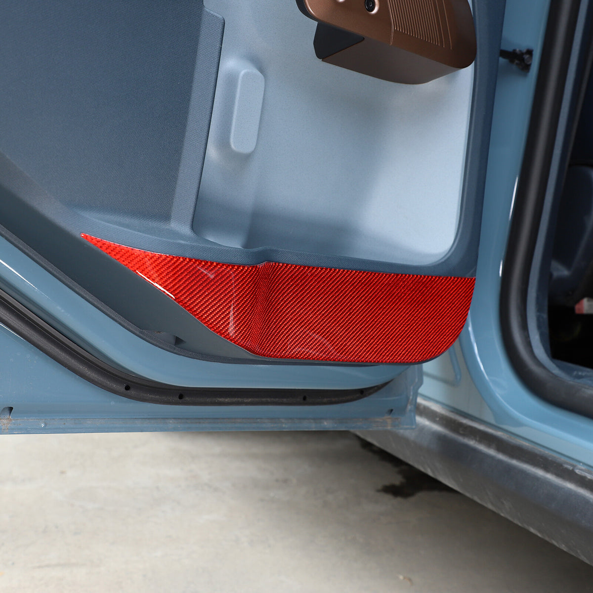 Red Carbon Front Bumper Insert Mesh Cover Grille Trim For Ford Maverick 22-24 14