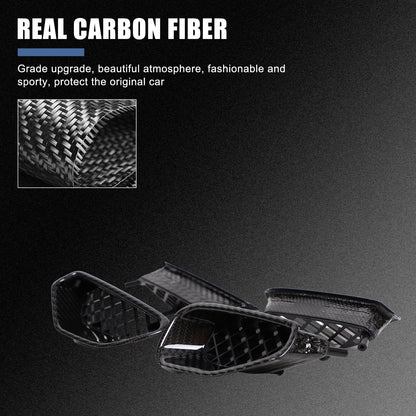 Real Dry Carbon Fiber Side Air Outlet Fender Trim For Corvette C6 ZR1 2009-2013 13