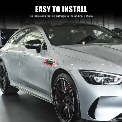 Red Real Carbon Fiber Side Fender Air Vent Trim For Benz AMG GT50/GT63 2019+ 18