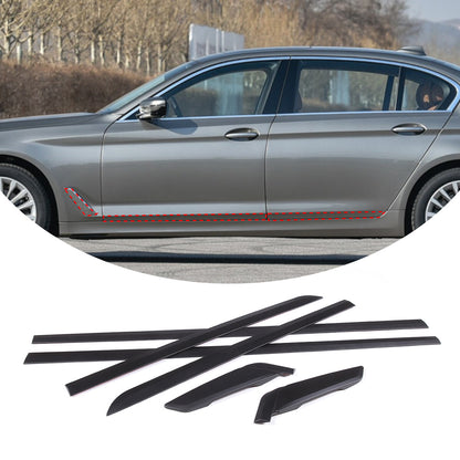 Matte Black Door Side Body Molding Trim Strips For BMW 5 Series G30 2018-22 4