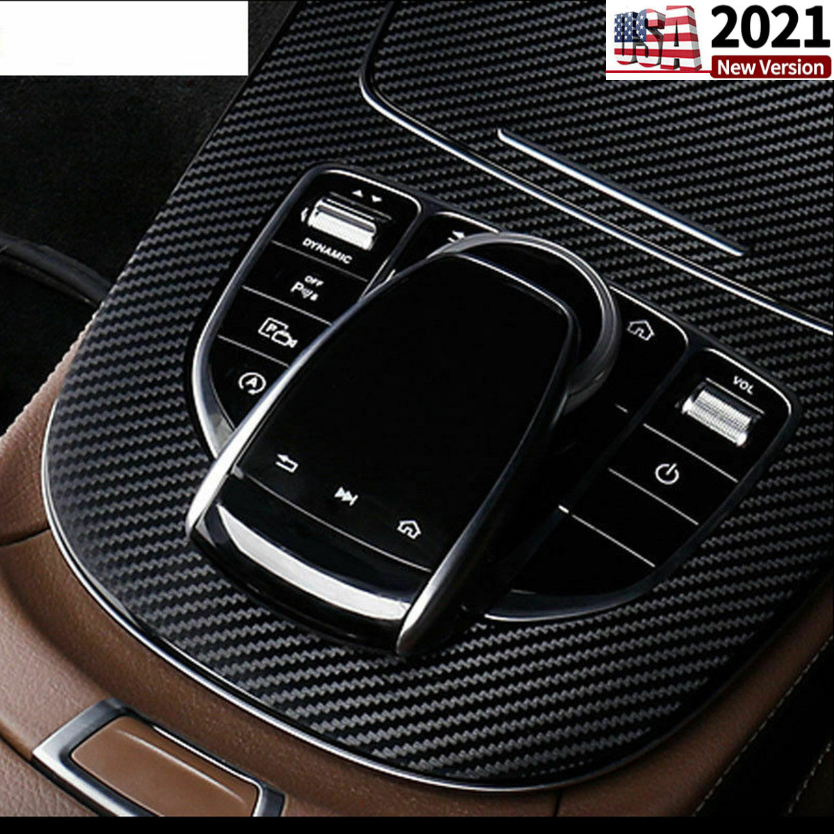 Carbon Fiber Look Center Control Panel Cover For Mercedes Benz E Class 16-2018 7