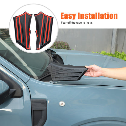Matte Black ABS Hood Cowl Body Cover Corner Guards Trim For Ford Maverick 22+ US 7