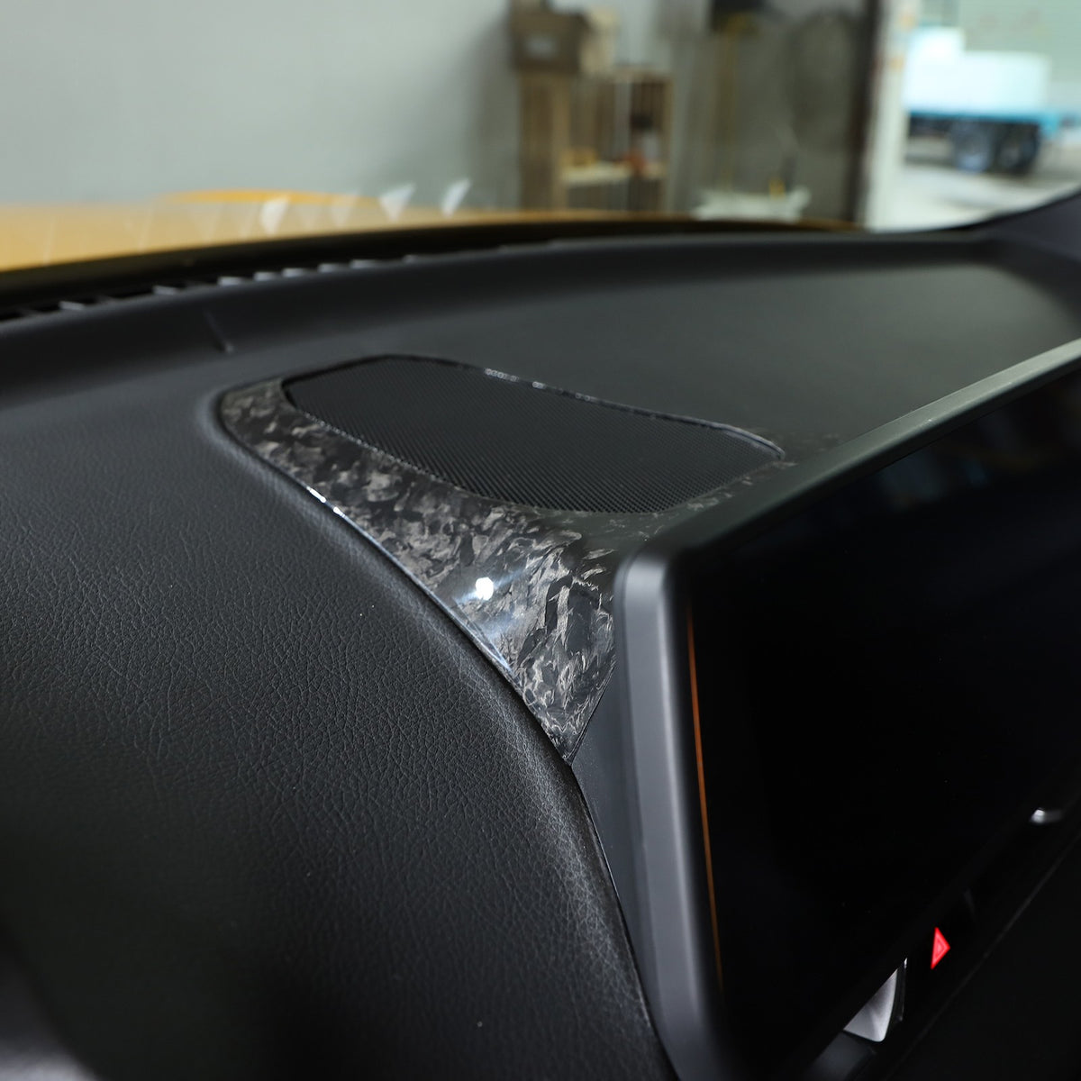 Forged Real Carbon Fiber Dashboard Speaker Trim Cover For Toyota Supra A90 2019+ 15