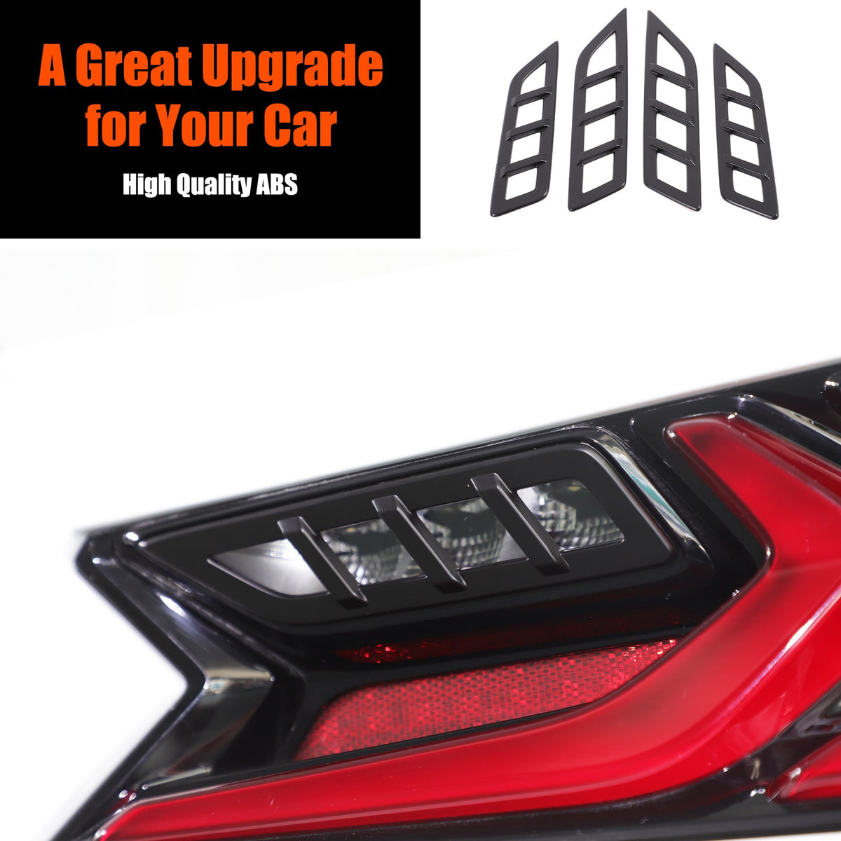 Matte Black ABS Reverse Light Protection Grille Trim For Corvette C8 20+ US 1