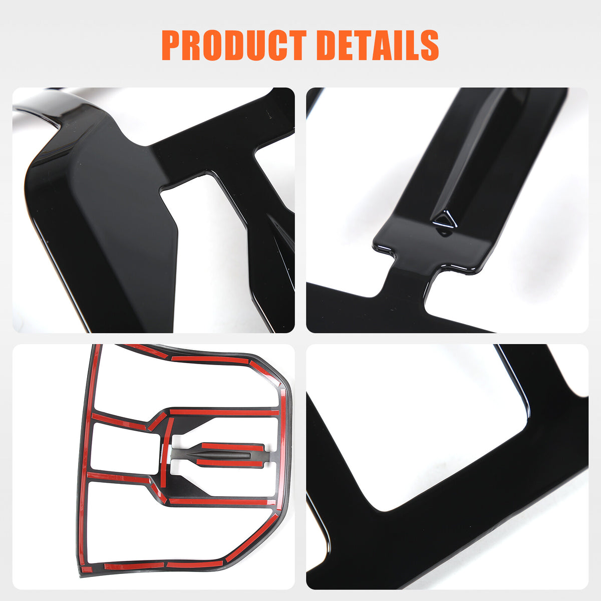 Glossy Black Rear Taillight Trim Cover Bezel For FORD Maverick 2022-2023 10