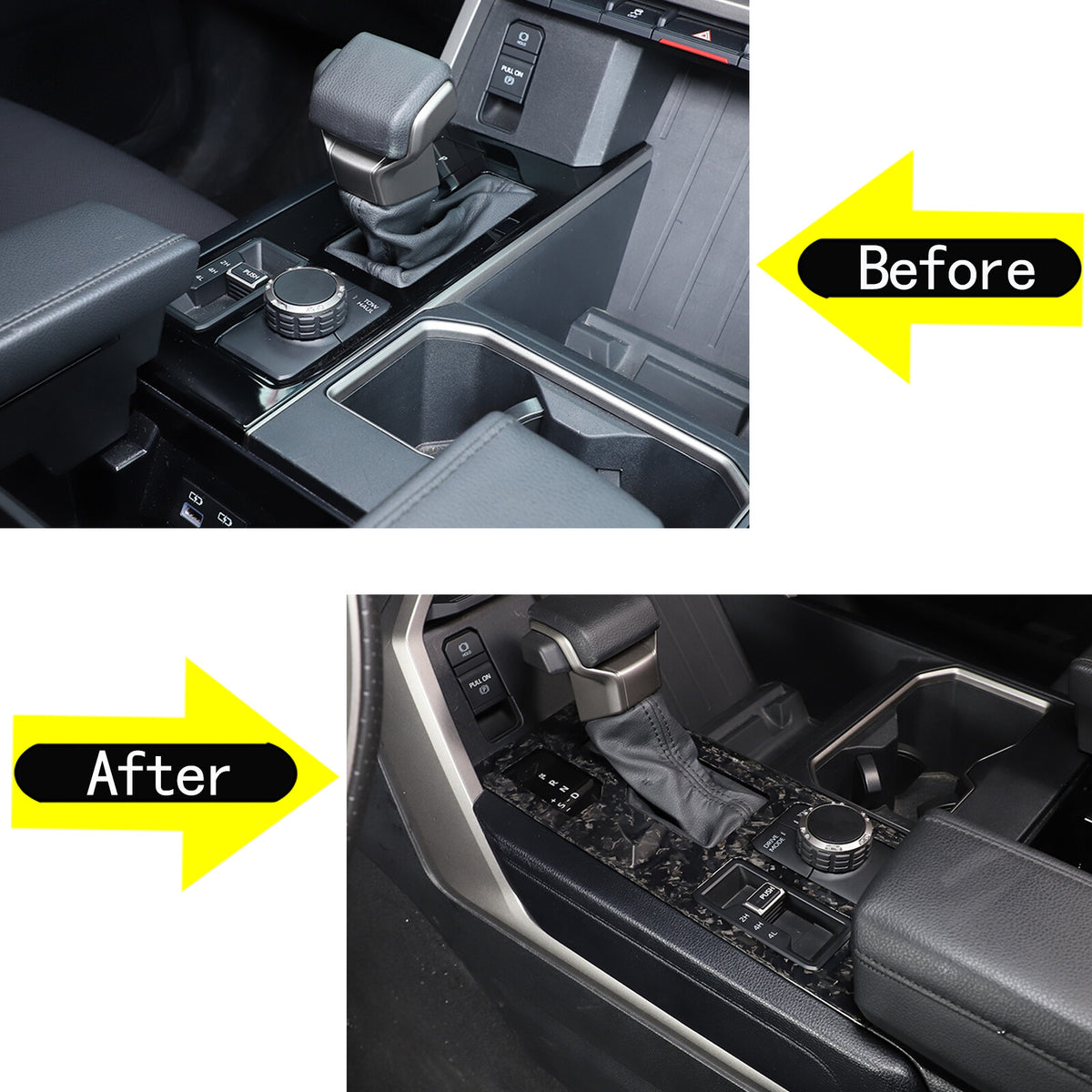 Forged Carbon Fiber Center Gear Shift Panel trim Cover for Toyota Tundra 2022-26 5