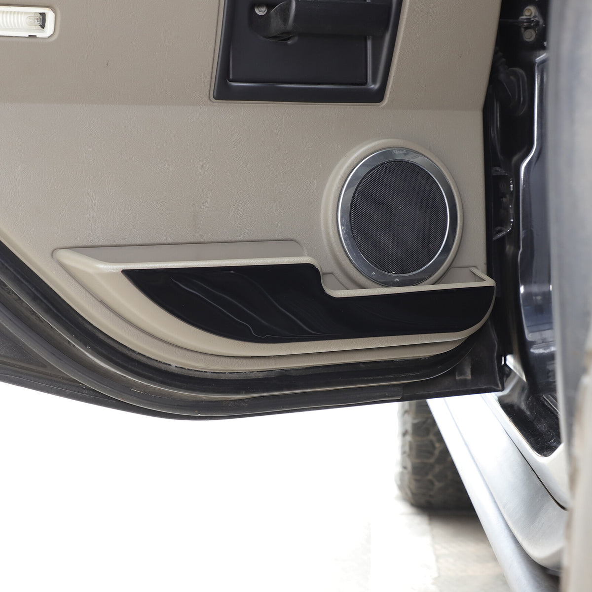 Piano Black Door Interior Anti-kick Panel Trim Sticker for Hummer H2 2003-2007 24