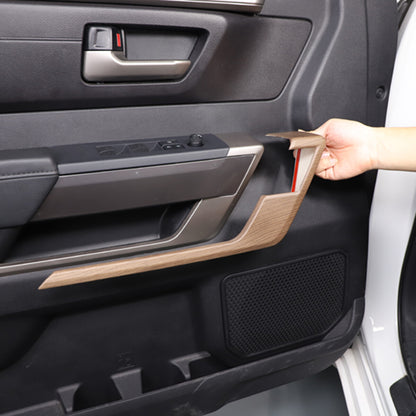 Pear Wood Interior L Strip Door Panel Trim For Toyota Tundra Sequoia 2022-26 US 10