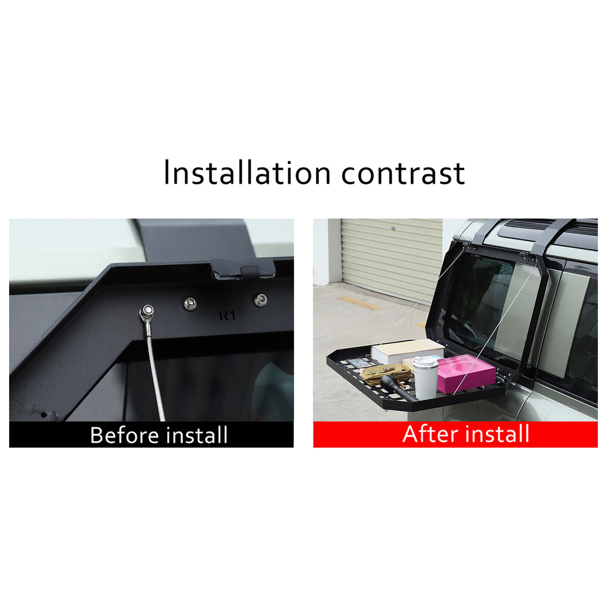 Right Side Molle Panel Trunk Shelf Storage Organizer for LR Defender 90 110 20+ 18