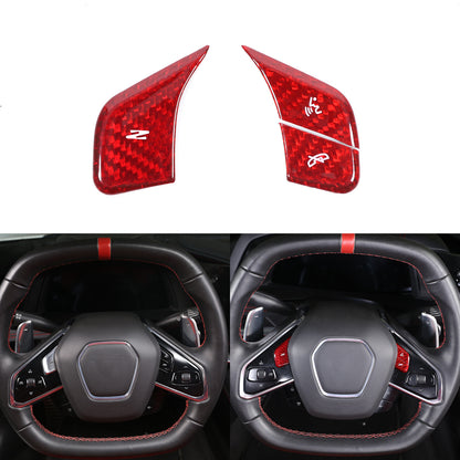 Red Real Carbon Fiber Full Interior Set Decor Trim Kit for Corvette C8 20-25 - Styles 51-55 36