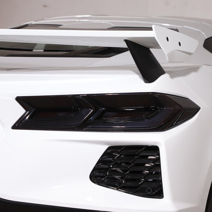 Rear Tail Light Blackouts Lens Taillight Smoked Trim Cover For C8 Corvette 20-26 8