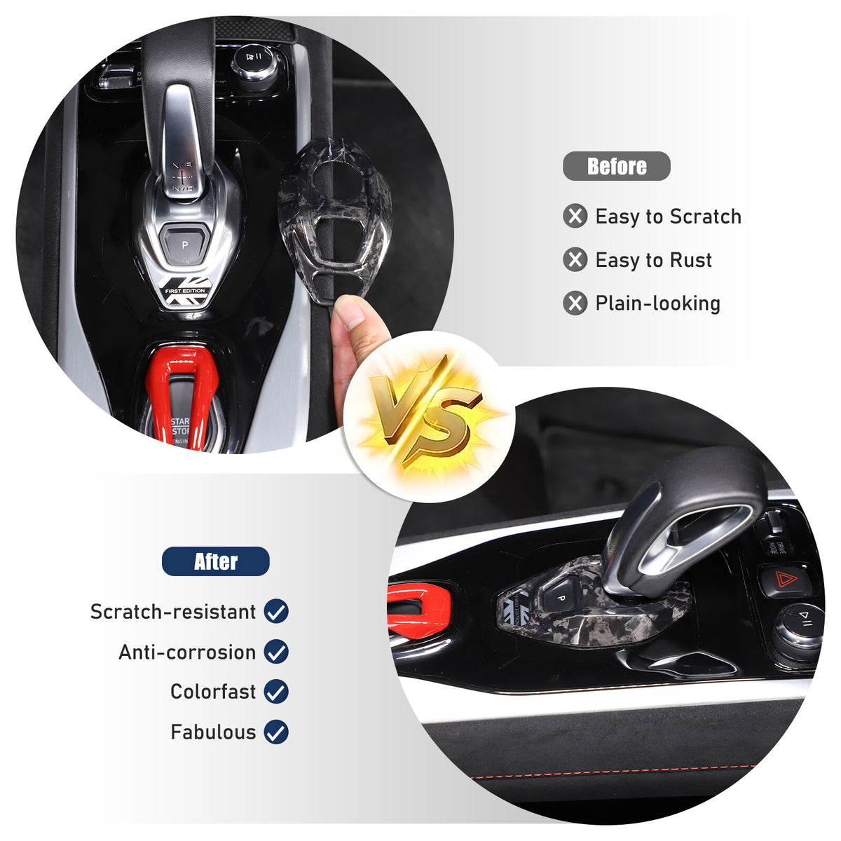 Forged Carbon Fiber Console Gear Base Cover Trim For Lotus Emira V6 I4 2023-2025 15