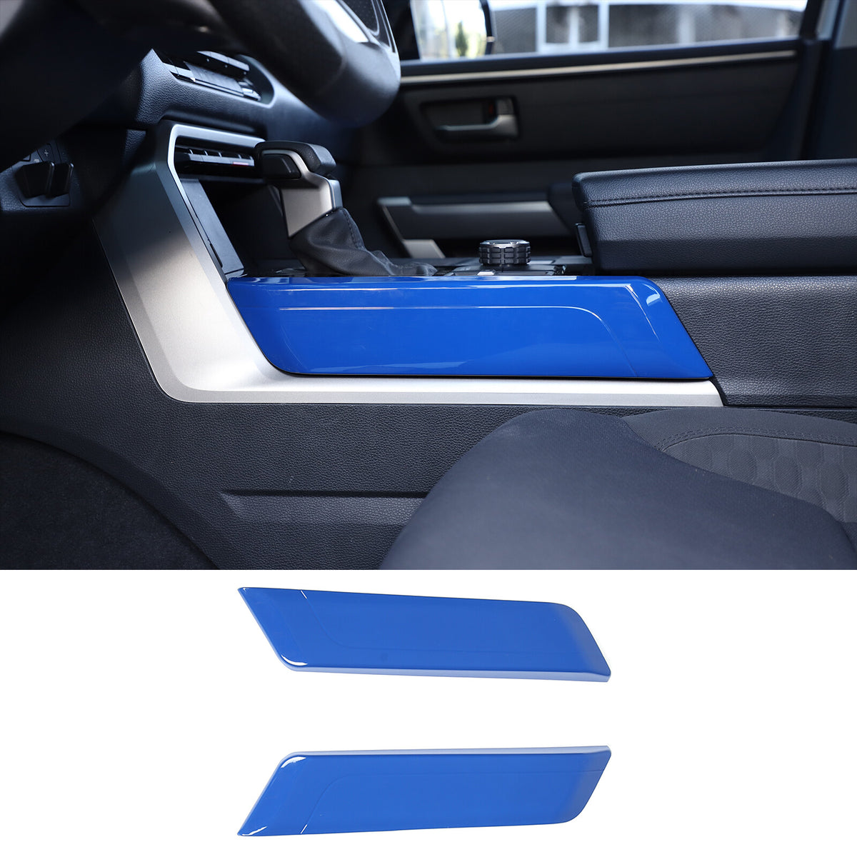 ABS Blue Car Center Panel Trim Interior Accessories For Toyota Tundra 2022-2026 - Variants 11-14 12