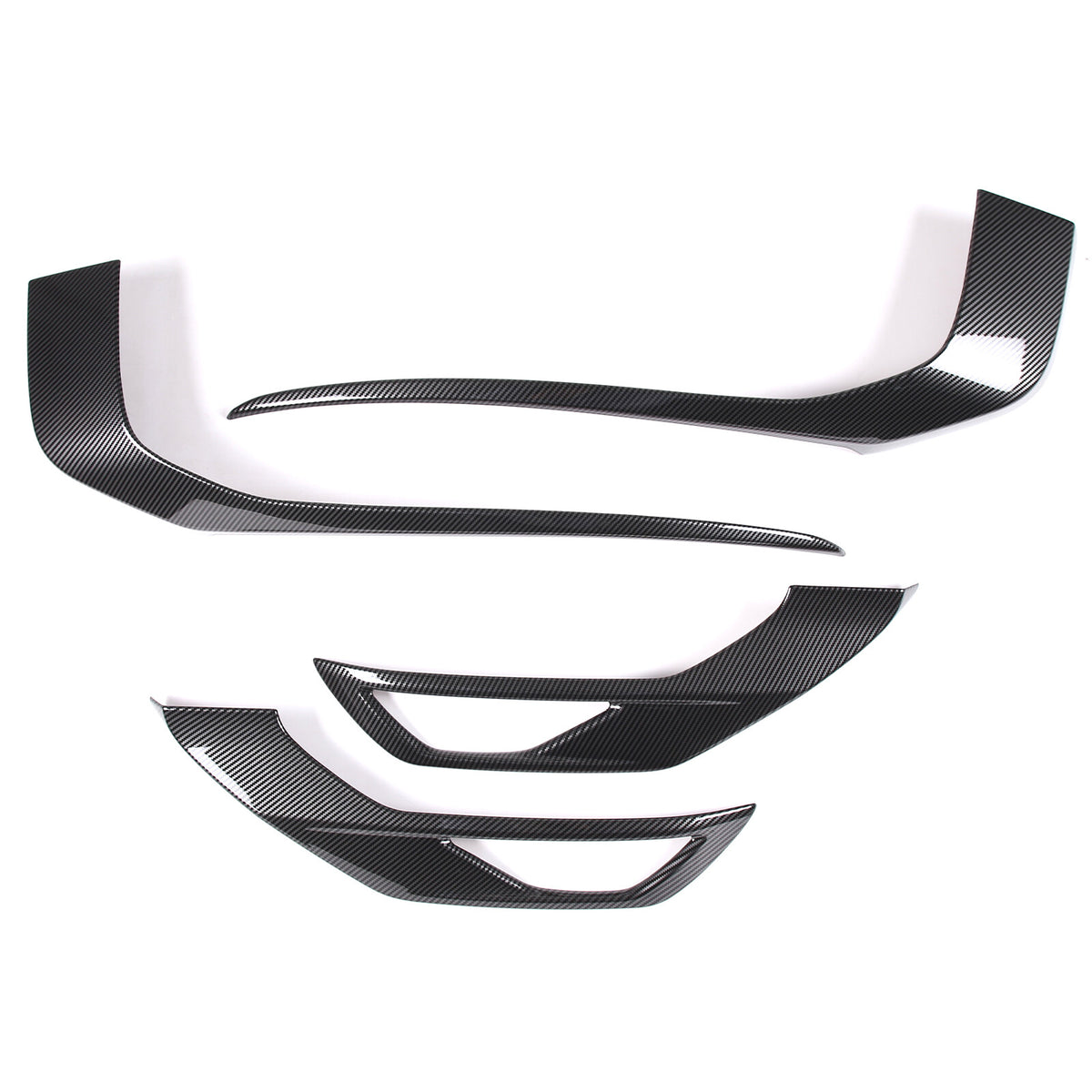 ABS Carbon Fiber Front Side Grille Molding Trim For Mitsubishi Outlander 22-23 12