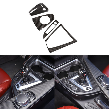 Real Carbon Fiber Center Console Panel Trim Set For BMW M3/M4 F80/F82 2014-2019 1